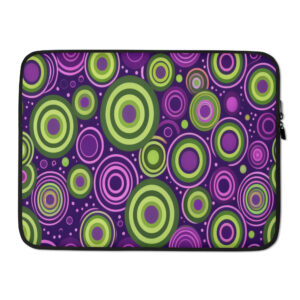 Purple Circle Laptop Sleeve